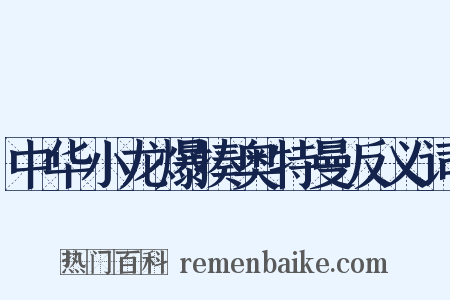 中华小龙爆揍奥特曼反义词是什么意思的图片